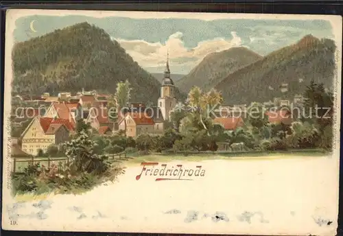 AK / Ansichtskarte Friedrichroda Ortsansicht mit Kirche Kat. Friedrichroda