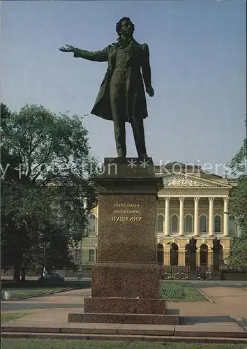 AK / Ansichtskarte St Petersburg Leningrad Monument poet Alexander Pushkin 