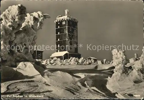 AK / Ansichtskarte Brocken im Winter Kat. Wernigerode