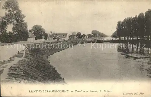 AK / Ansichtskarte Saint Valery sur Somme Canal de la Somme les Ecluses Kat. Saint Valery sur Somme