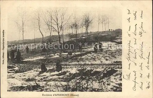 AK / Ansichtskarte Apremont la Foret Soldaten Kriegsjahre im Winter 1. Weltkrieg