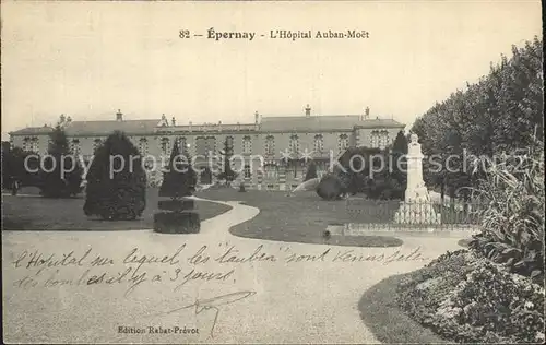 AK / Ansichtskarte Epernay Marne Hopital Auban Moet Monument Kat. Epernay