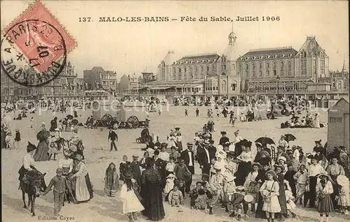 AK / Ansichtskarte Malo les Bains Fete du Sable Juillet 1906 Kat. Dunkerque
