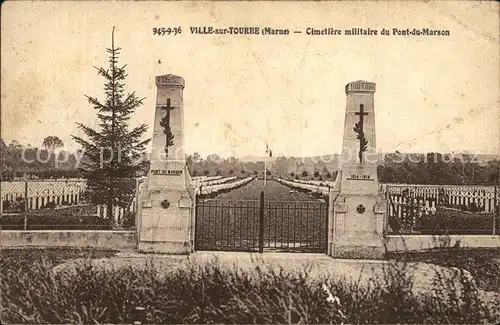 AK / Ansichtskarte Ville sur Tourbe Cimetiere militaire du Pont du Marson Soldatenfriedhof Kat. Ville sur Tourbe