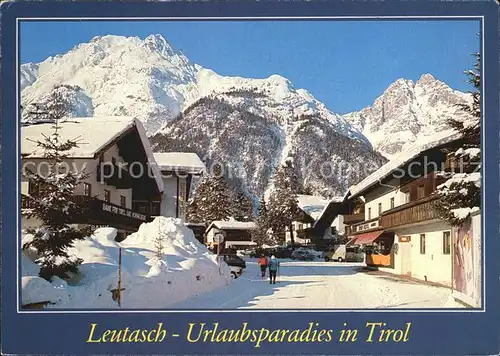 AK / Ansichtskarte Leutasch Dorfpartie mit Weidach und Gehrenspitze Kat. Leutasch Tirol