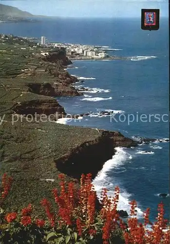 AK / Ansichtskarte La Orotava Fliegeraufnahme Kuestenpartie Kat. Islas Canarias Spanien