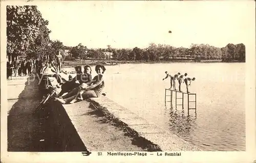 AK / Ansichtskarte Montlucon Plage Le Remblai Promenade