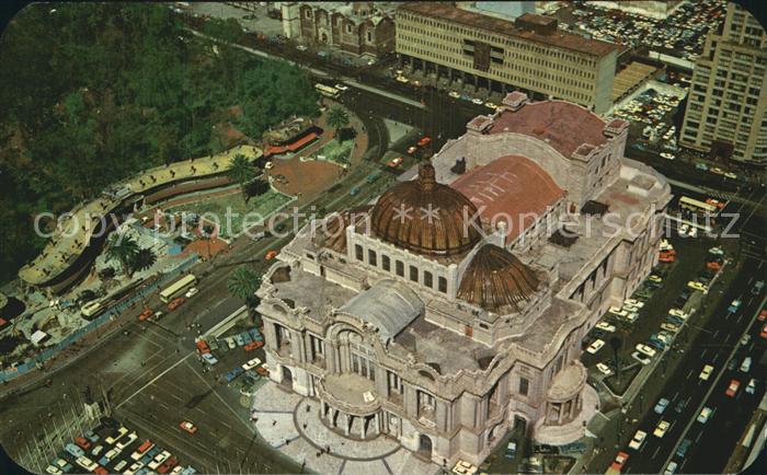 Ak Ansichtskarte Mexico City The Palace Of Fine Arts Air View