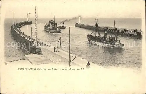 AK / Ansichtskarte Boulogne sur Mer Hafeneinfahrt Kat. Boulogne sur Mer