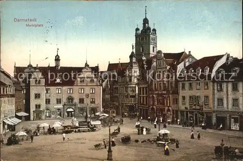 AK / Ansichtskarte Darmstadt Marktplatz Kat. Darmstadt