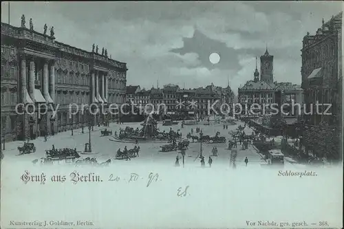 AK / Ansichtskarte Berlin Schlossplatz im Mondschein Reichspost Kat. Berlin