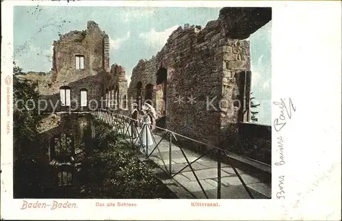 AK / Ansichtskarte Baden Baden Altes Schloss Rittersaal Ruine Kat. Baden Baden