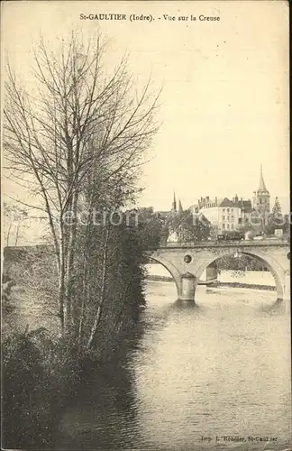 AK / Ansichtskarte Saint Gaultier Vue sur la Creuse Pont Kat. Saint Gaultier
