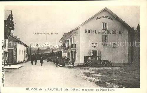 AK / Ansichtskarte Col de la Faucille et sommet du Mont Blanc Hotel de la Couronne Kat. Gex