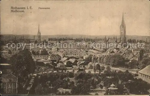 AK / Ansichtskarte Muelhausen Elsass Panorama Blick ueber die Stadt Kat. Mulhouse