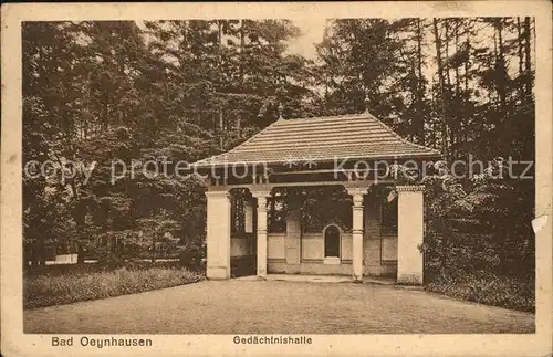 AK / Ansichtskarte Bad Oeynhausen Gedaechtnishalle Kat. Bad Oeynhausen