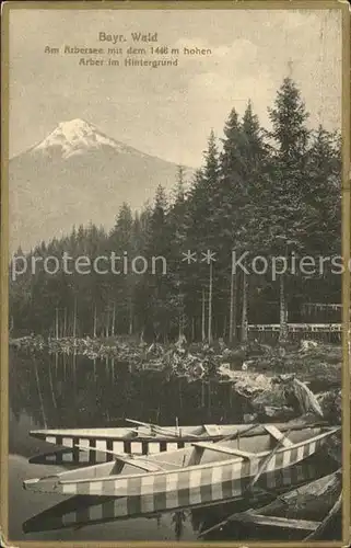 AK / Ansichtskarte Arbersee mit Gr Arber Kat. Bayerisch Eisenstein