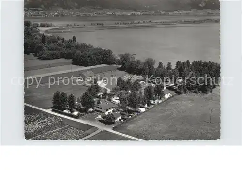 AK / Ansichtskarte Vinelz Campingplatz am Bielersee Fliegeraufnahme Kat. Vinelz