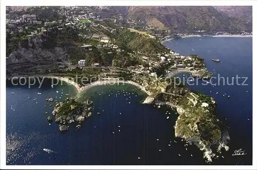 AK / Ansichtskarte Taormina Sizilien Isola Bella veduta aerea Kat. 