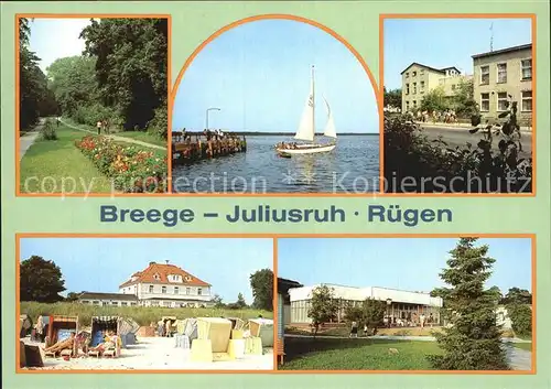 AK / Ansichtskarte Juliusruh Ruegen Hafen am Bodden FDGB Erholungsheim HO Gaststaette Ferienheim Handwerkskammer Karl Marx Stadt Kat. Breege
