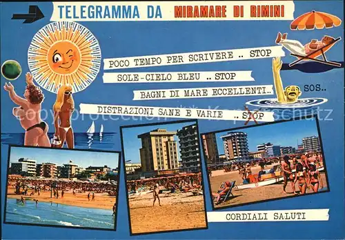 AK / Ansichtskarte Miramare di Rimini  Strand Hotels Riviera Adriatrica Kat. Rimini