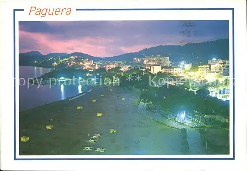 AK / Ansichtskarte Paguera Mallorca Islas Baleares Playa de Tora Nachtaufnahme Kat. Calvia