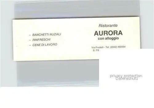 AK / Ansichtskarte San Pietro Berbenno Ristorante Aurora