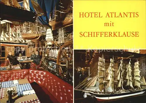 AK / Ansichtskarte Timmendorfer Strand Hotel Atlantis mit Schifferklause Modellbau Segelschiffe Kat. Timmendorfer Strand