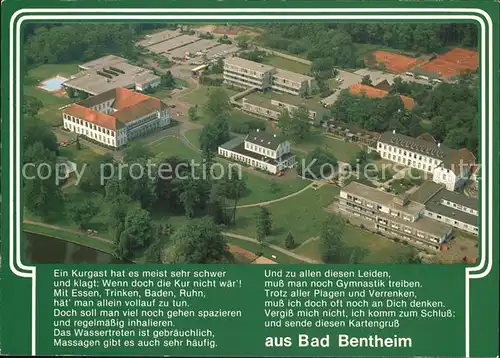 AK / Ansichtskarte Bentheim Bad Luftaufnahme Kurklinik Kat. Bad Bentheim