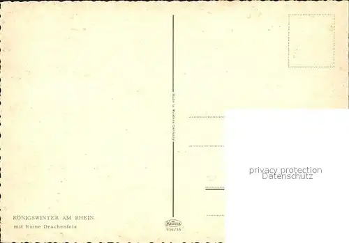 AK / Ansichtskarte Koenigswinter Ruine Drachenfels / Koenigswinter /Rhein-Sieg-Kreis LKR