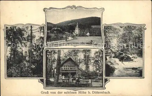AK / Ansichtskarte Dittersbach Erzgebirge Ansichten von der schoenen Hoehe