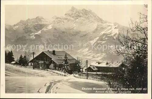 AK / Ansichtskarte Villars sur Ollon Chalets Rosemont Winterpanorama Alpen Kat. Villars sur Ollon