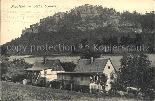 AK / Ansichtskarte Papststein Elbsandsteingebirge Kat. Gohrisch