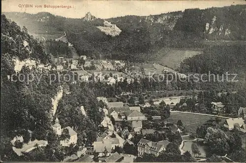 AK / Ansichtskarte Oybin Panorama Blick vom Schuppenberg Zittauer Gebirge Kat. Kurort Oybin