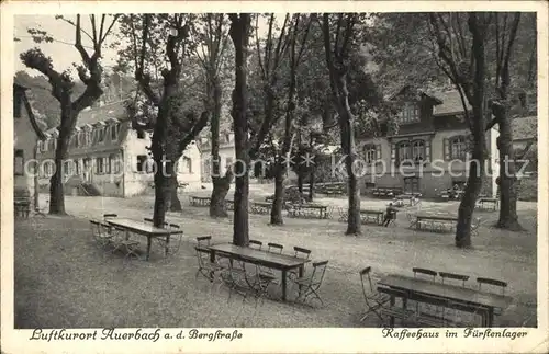 AK / Ansichtskarte Auerbach Bergstrasse Kaffeehaus im Fuerstenlager Luftkurort Kat. Bensheim