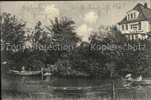 AK / Ansichtskarte Malente Gremsmuehlen Hotel Fuerst Bismarck Bootfahren Kat. Malente