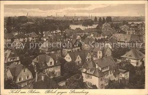 AK / Ansichtskarte Kehl Rhein Panorama Blick gegen Strassburg Kat. Kehl
