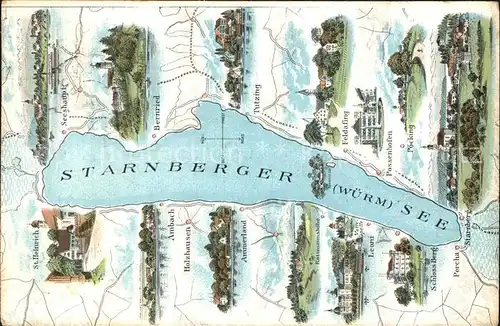 AK / Ansichtskarte Starnberg Starnberger See und Umgebung Litho Kat. Starnberg