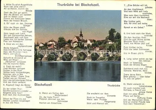 AK / Ansichtskarte Bischofszell Thurbruecke Gedicht Kat. Bischofszell