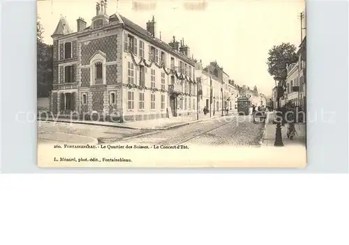 AK / Ansichtskarte Fontainebleau Seine et Marne Quartier des Suisses Strassenbahn Kat. Fontainebleau