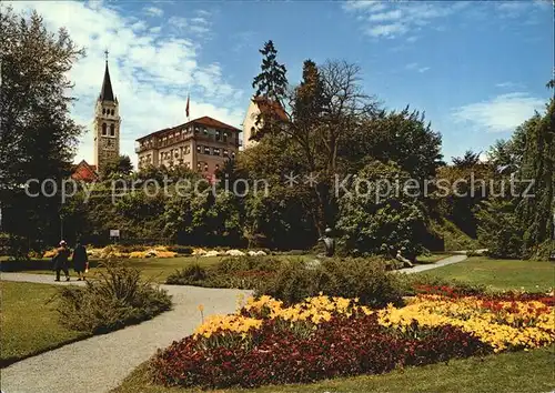 AK / Ansichtskarte Romanshorn Bodensee Kirche Park