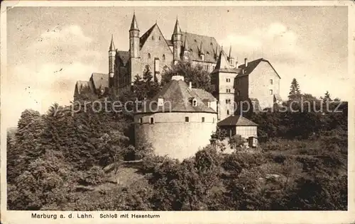 AK / Ansichtskarte Marburg Lahn Schloss mit Hexenturm Kat. Marburg