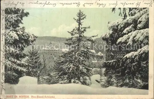 AK / Ansichtskarte Harz Region Winter Neu Elend Schierke