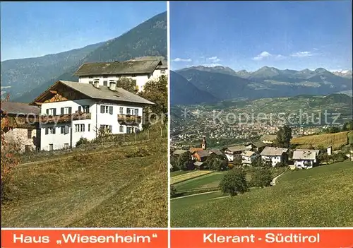 AK / Ansichtskarte Klerant Brixen Suedtirol Haus Wiesenheim Panorama