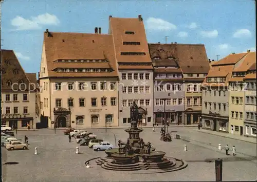 AK / Ansichtskarte Freiberg Sachsen Obermarkt Brunnendenkmal Otto der Reiche Kat. Freiberg