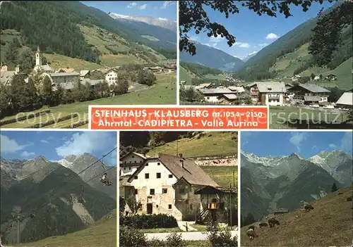 AK / Ansichtskarte Steinhaus Ahrntal Klausberg Valle Aurina Alpenpanorama