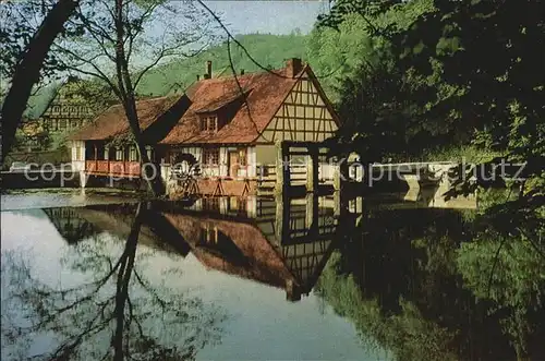 AK / Ansichtskarte Blaubeuren Blautopf mit Hammerschmiede Kat. Blaubeuren