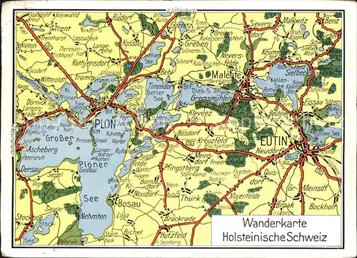 AK / Ansichtskarte Holsteinische Schweiz Wanderkarte Kat. 