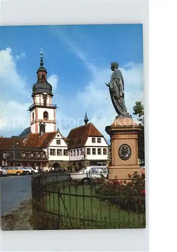 AK / Ansichtskarte Erbach Odenwald Marktplatz Rathaus Stadtkirche Denkmal Graf Franz I. Kat. Erbach
