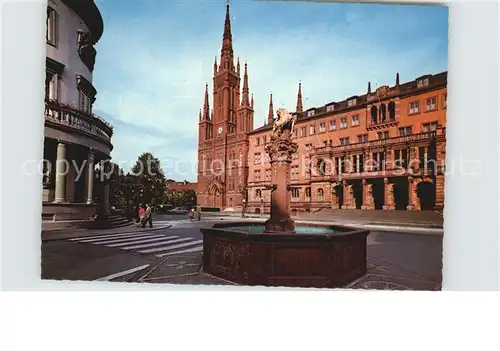 AK / Ansichtskarte Wiesbaden Marktkirche und Rathaus Kat. Wiesbaden